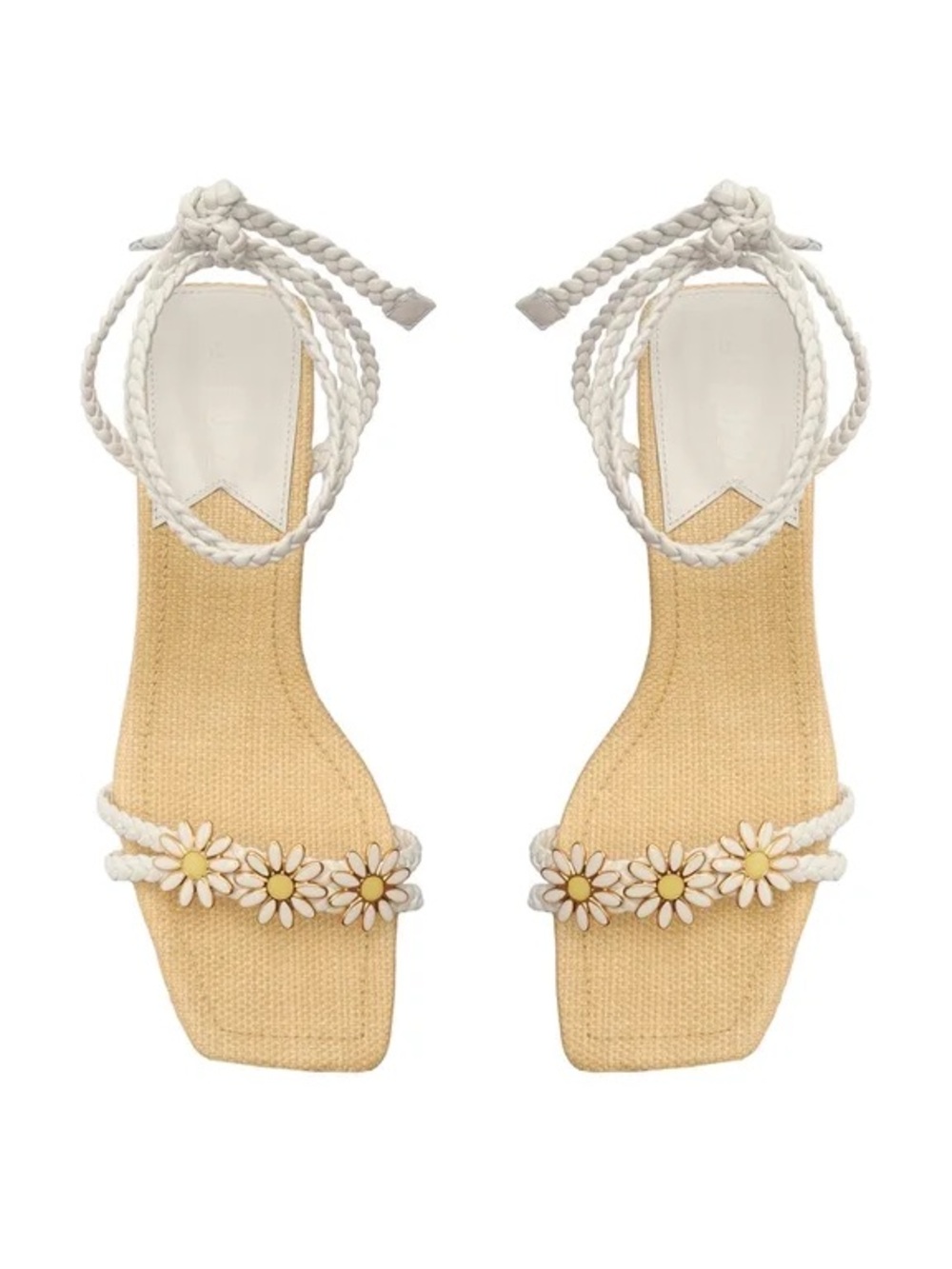 Schutz Hina Floral Mid Heel Sandals